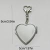 Flip Folding Mirror Keychain Travel Pocket Mirror Key Ring Metal Elliptical Heart-Shaped Mirror Anti-Lost Phone Camera Pendant