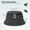 Men Washed Denim Bucket Hat Jul Bootleg Rapper Summer Beach   Headwear Foldable Hiking Fishing Hats  Bob Hat Birthday Gifts