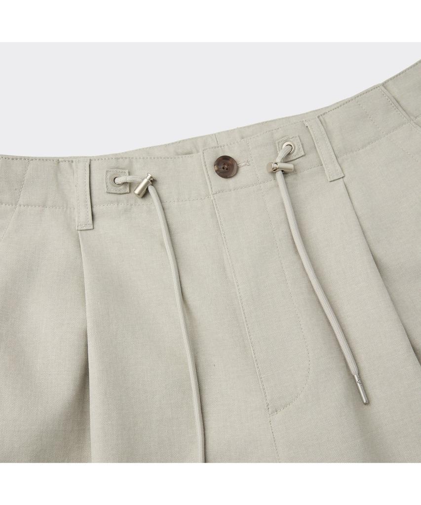 Keoseuuteommellou Gray Cotton Drawstring Shorts Cwpam26362Gyl