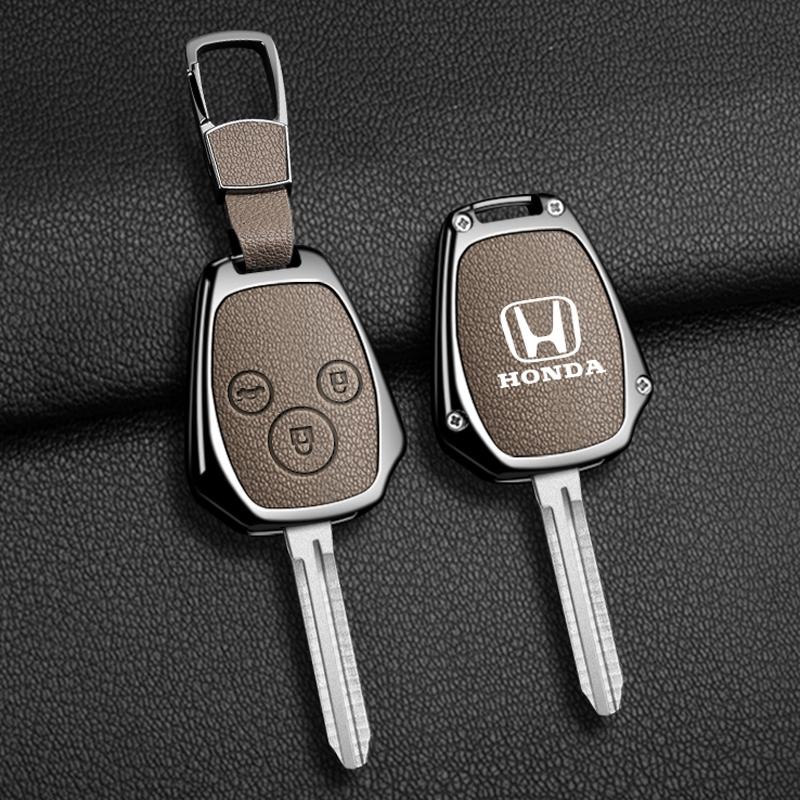 DNPVT1 Zinc Alloy Leather Car Remote Key Case Cover For HONDA Accord CRV Pilot Civic 2003 2007 2008 2009 2010 2011 2012 2013 Accessory