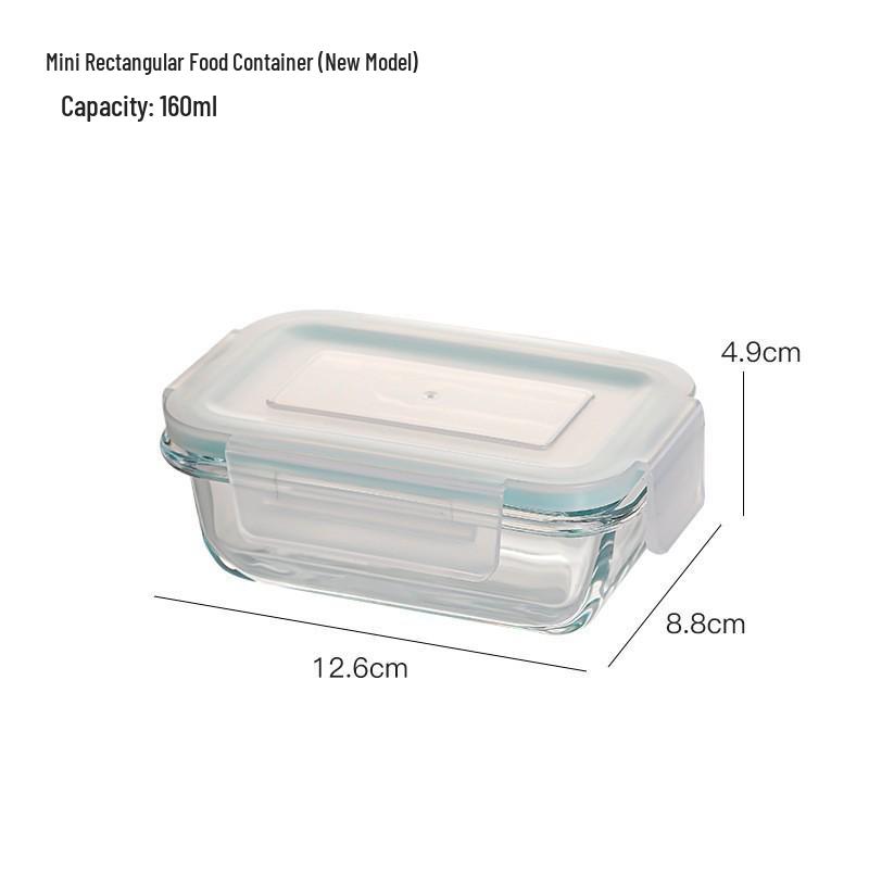 Термостойкий прозрачный стеклянный контейнер для ланча Bento с герметичной крышкой 980₽
