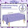 Purple Aluminum Film Tablecloth, Party Cartoon Children's Birthday Decoration Items, Set Up Party Dessert Table, Table Decoration Tablecloth.