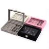 Single-layer flannel window-opening acrylic jewelry storage box, ring, earrings, stud earrings, jewelry finishing and display box.
