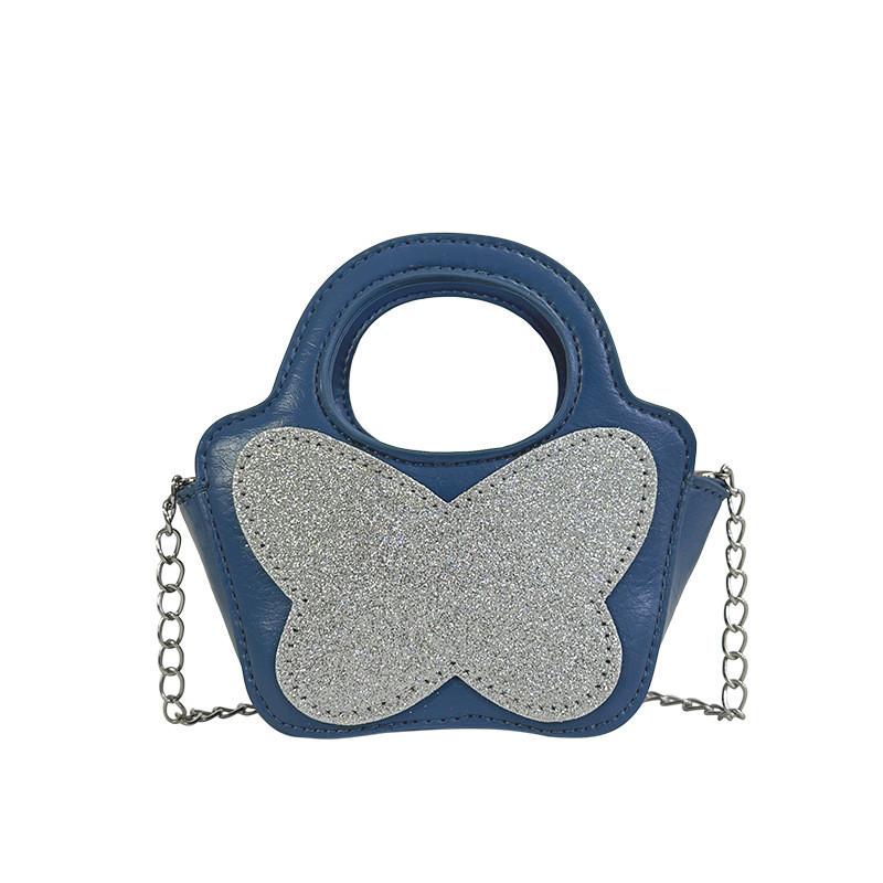 Fashionable Kids Butterfly Shaped Sequined Handbag Breathable And Cute Design