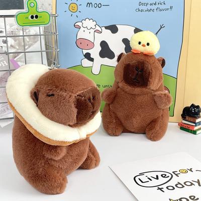 Capybara Plush Toy Kawaii Stuffed Animals Fluffy Capybara With Strawberry Tortoise Slap Bracelet Keychain Birthday Gift