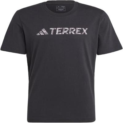Adidas Męska Koszulka Turystyczna Terrex z Klasycznym Logo, Czarna, Rozmiar M