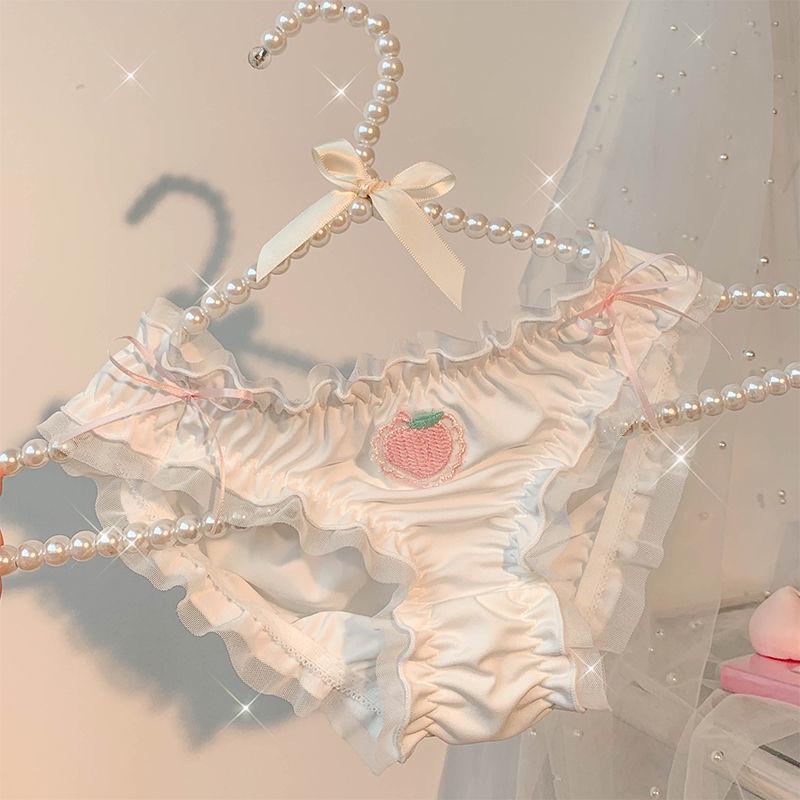 First Love Peach Island Japanese-Style Sweet White Women's Triangle Panties
