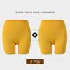 Flarixa 2 buc. Pantaloni de siguranță 3 în 1 Pantaloni scurți pentru femei, fără sudură, cu talie înaltă, lenjerie de corp pentru modelarea corpului, chiloți boxer din mătase de gheață de dimensiuni mari, subțiri