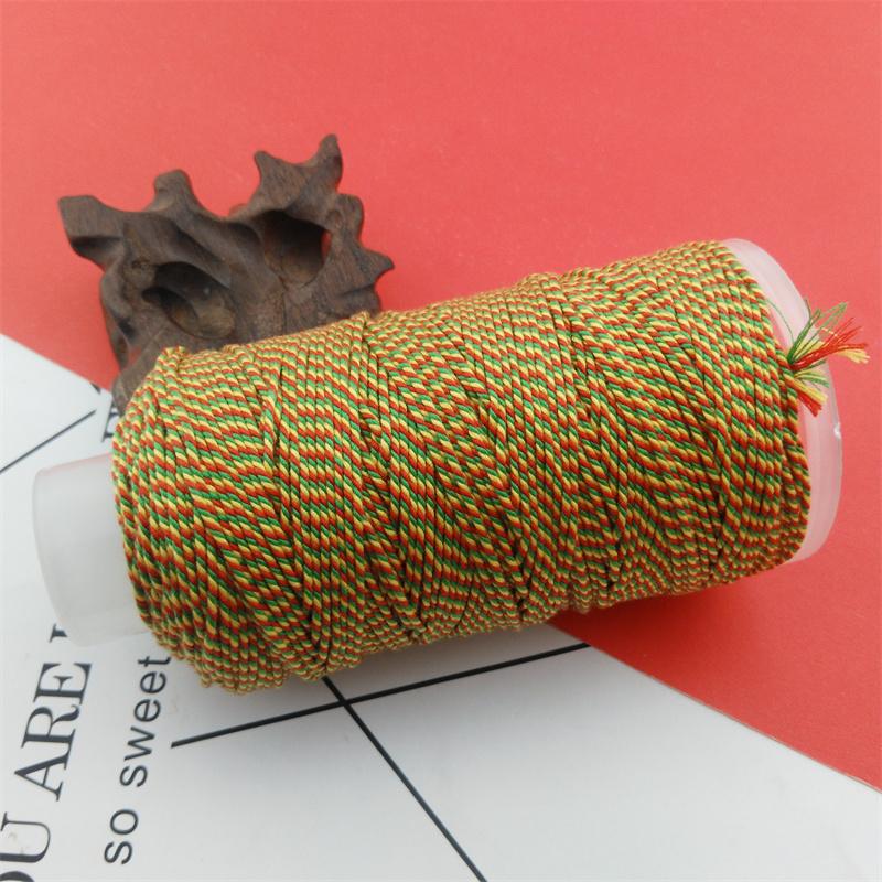 Qs Hand-Rubbed Cotton Thread 18 Strands Of Section Dyeing Gradient Diy Hand-Woven Bracelet Bracelet Rope Play Thread Rope Beading Matching