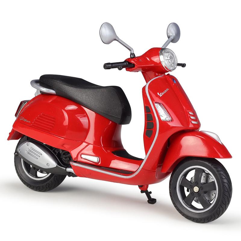 Welly 1/12 Vespa GTS Super 2020 Alloy Classic Leisure Motorcycle Model Simulation Metal Street Motorcycles Model Childrens Gifts