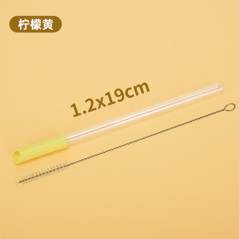 Tritan Telescopic Straw Set Milk Tea Beverage Reuse Water Cup 1.2Cm Straw Multi-Color Optional