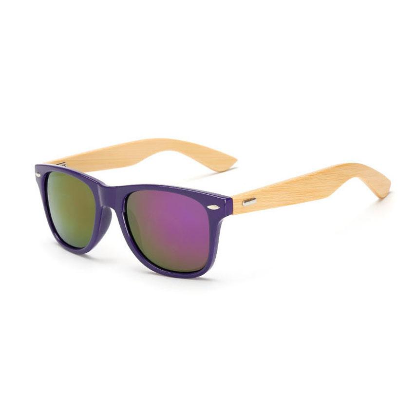 FOENIXSONG Vintage Sunglasses Women Men Bamboo Wood Arm Retro Fashion Sun Glasses Eyewear
