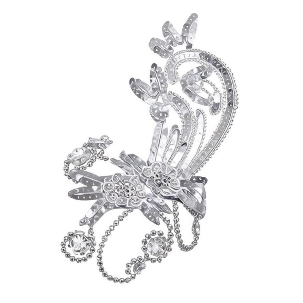 Handmade Dance Headdress Crystal Flowers Tiara Chinese Headdress  Women серебряный