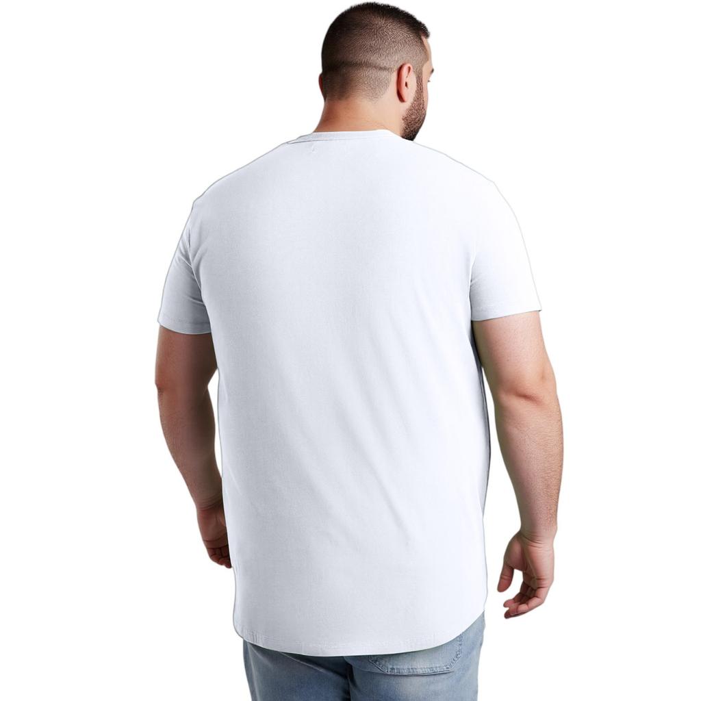 Men's Large-sized Short-sleeved T-shirt In Solid Color Is Versatile And Casual