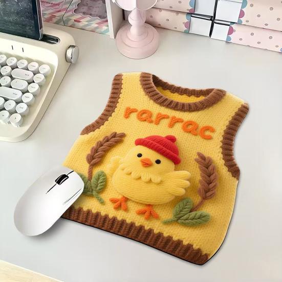 Knitted Sweater Print Mouse Pad Non-slip Base Waterproof Home Office Gaming Computer Laptop Mousepad Desk Mat PC Accessories