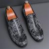 Fashion New Pointed Serpentine Pattern Slip On Shoes Men Designer Comfort Loafers Formal Wedding Prom Dress Homecoming Footwear