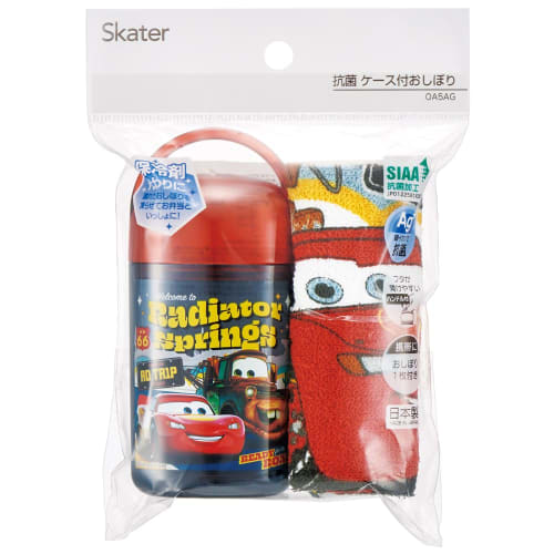 Skater Antibacterial Wet Towel Set with Case Wet Towel Disney Cars 24 Made In Japan 32 X 30.5 Cm OA5AG-A
