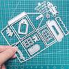 Julklappsask Metall Skärmdödsstenciler Stencil För DIY Scrapbooking Fotoalbum Prägling Papperskort Hantverk Diecuts