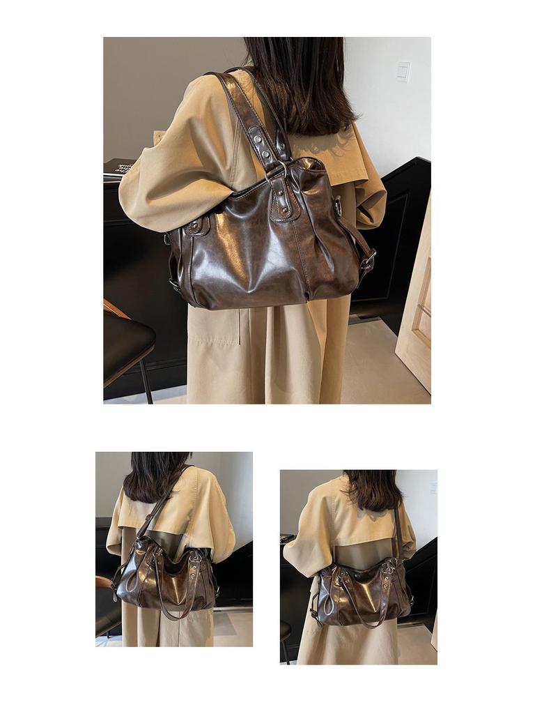 European & American Retro Women's High-End Casual Shoulder Tote - Fashionable, Versatile, Commuting Crossbody Bag