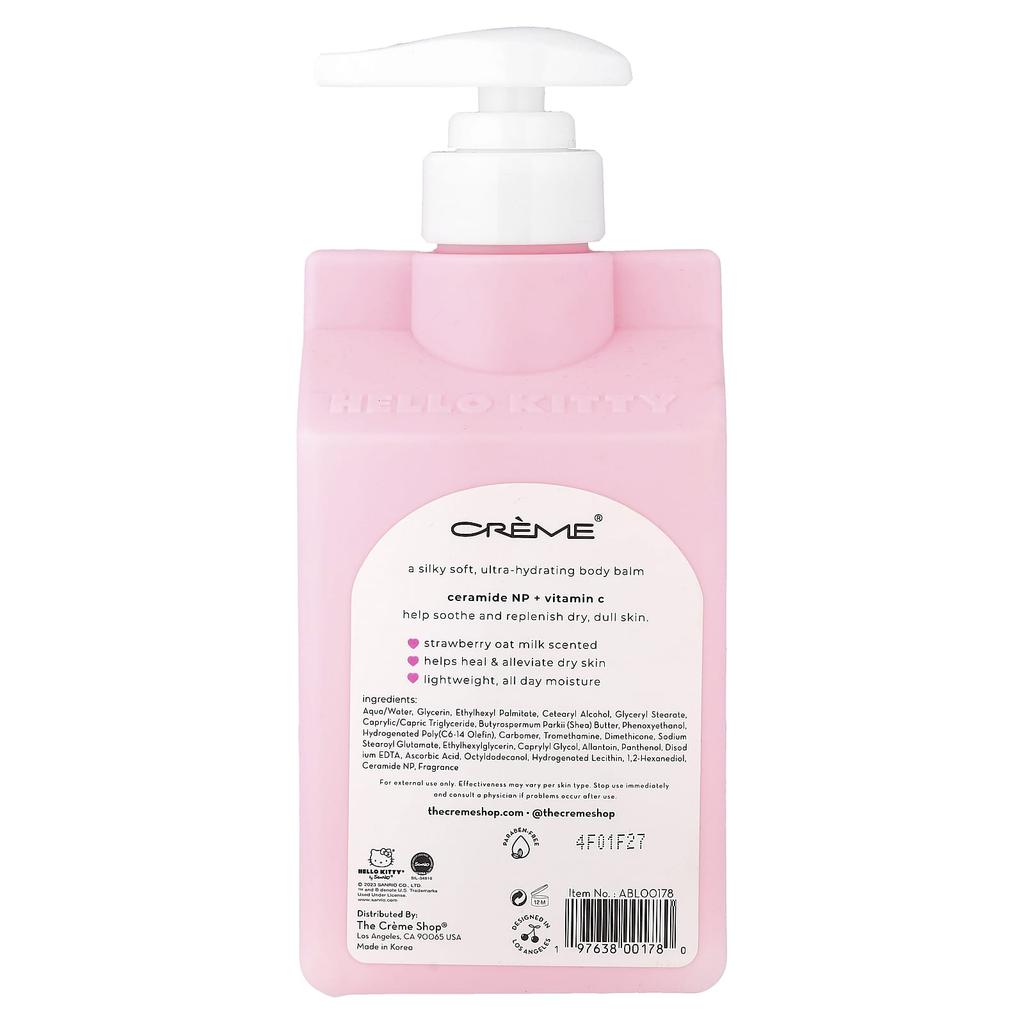 The Creme Shop, Hello Kitty®, Advanced Moisture Remedy Body Balm, Strawberry Oat Milk, 500ml (16.9fl oz)