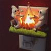 2024 Ghost Campfire Flickering Night Light Halloween Ghost Campfire Festival EU US Funny Cute Chost Design LED Light Home Decor