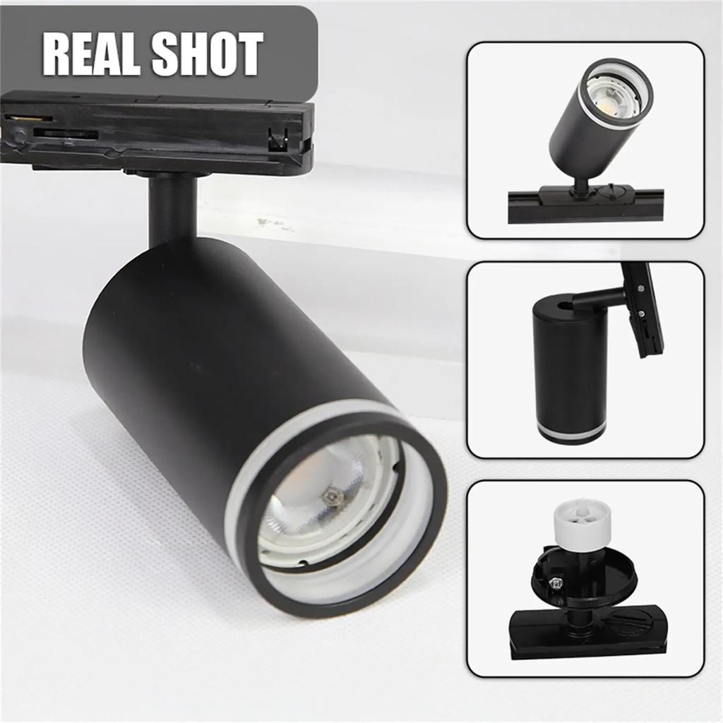 LED Track Light Clothing Store GU10 Focus Rail Spot DIY Bulb Design Fixture Shop Home Kitchen Track Lamp Source lane Spotlight