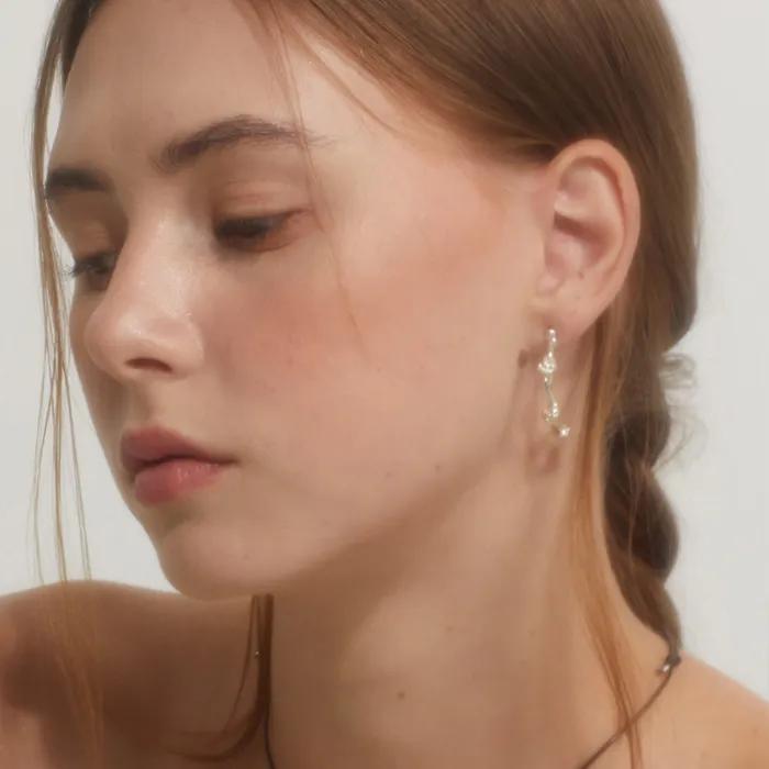 Vine Earring_ E16[Silver]