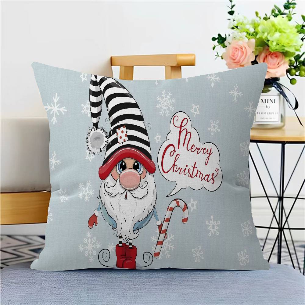 Рождественский Гном мультяшный Наволочка Полиэстер Подушки для дивана Декоративные Подушки-плед Декор для дома Наволочка 12x12Inch