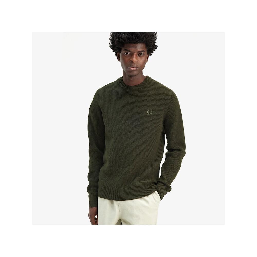 Fred Perry [scharf] Lammwollstrick   Jagdgrün Afpm2436539 408 qzgAfpm2436539 408