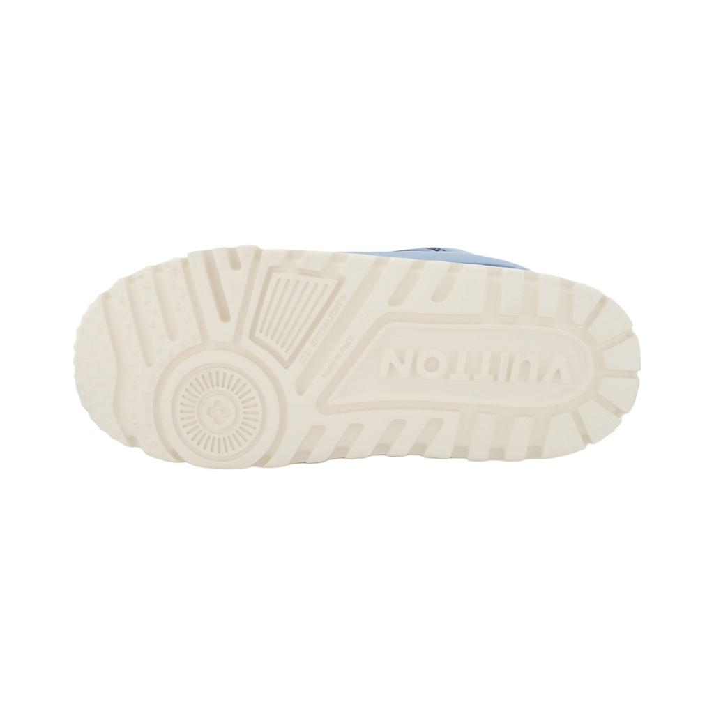 Louis Vuitton Trainer Maxi Cow Leather Low Top Skateboard Shoes Men's Blue 1ADHFN