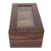 3 Slot Watch Display Case Wood Detachable Pillow Glass Cover Single Layer Watch Box for Jewelry