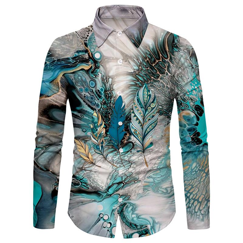 Men's Shirt Shirt Snake Totem Sub -sleeve Character Soft Material Casual Outdoor Snakeskin Graphics