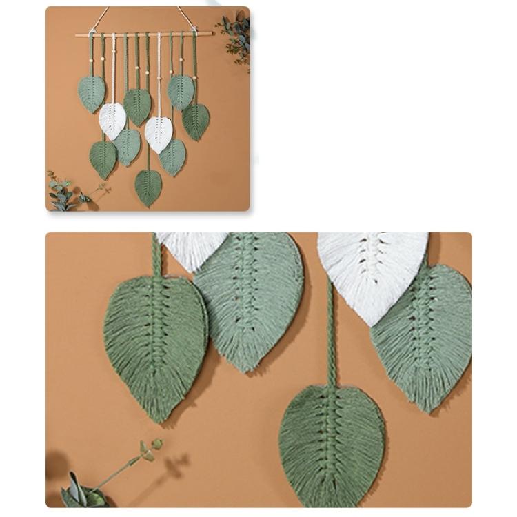 Leaf Tapestry Artistic Wall Decoration Handcrafts Wood Bead Tree Leaf Tapestries