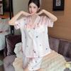 Pink Romantic Butterfly Women's Pajamas French Aesthetic Sweet Harajuku Home Pajamas New Summer Cool Short Lady Pajamas