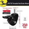 3-inch universal caster with brake, 12x30mm screw rod