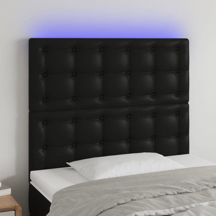 VidaXL LED Headboard Bedroom Furniture Single Bed Accessory Headboard Interior Black 3122496