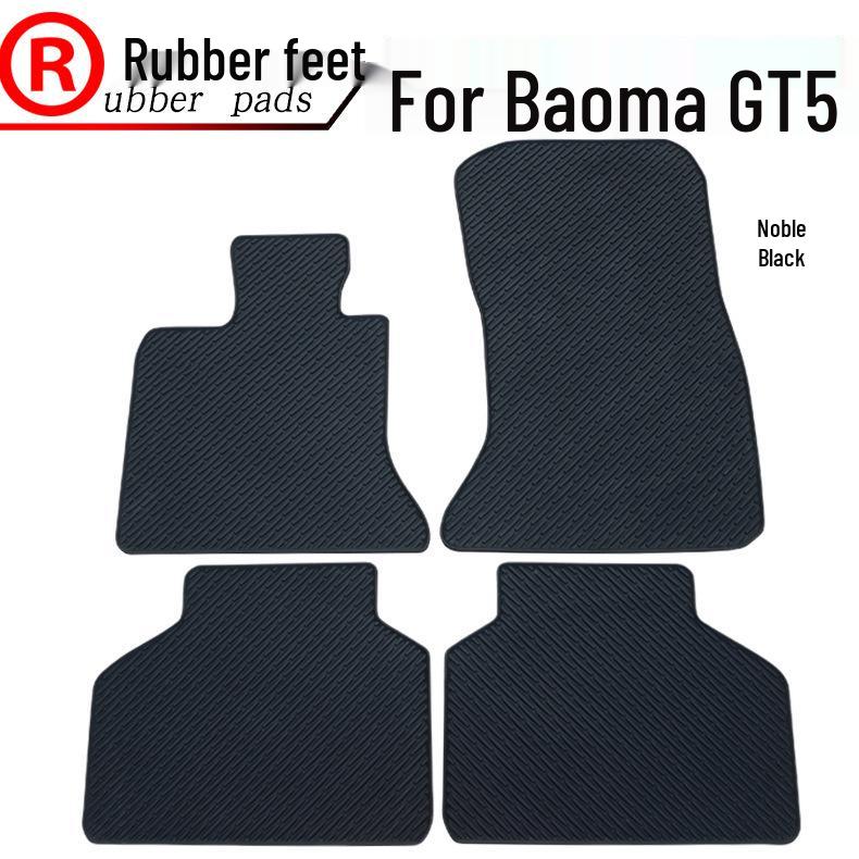 

Compatible Rubber Foot Pedal Pads for BMW 5 Series GT: 528i, 535i, 550i. New GT5 Black with Black Edge