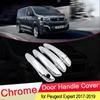 Для Peugeot Expert Traveller 2017 2018 Розкішні Хромовані Накладки на Дверні Ручки Автомобіля Комплект Ковпачки на Дзеркала Стайлінг Наклейки Аксесуари
