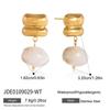 Multicolor Resin Drop Earrings For Women Minimalist Gold Pvd Plated Stainless Steel Earrings Fashion Jewelry Gift