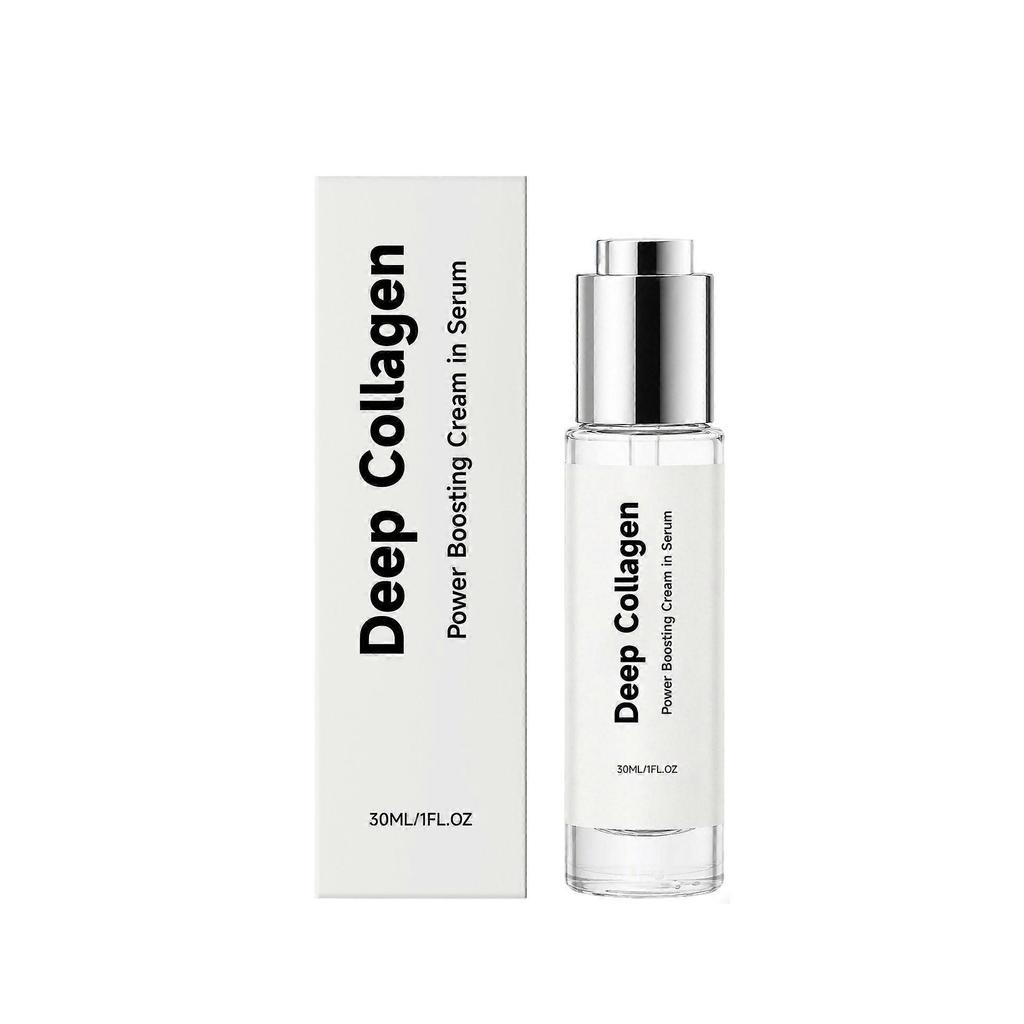 Tiefes Kollagen Anti-Falten Serum, Creme-in-Serum-Formel mit Hyaluronsäure, Intensive straffende & feuchtigkeitsspendende Anti-Aging-Behandlung, Steigert die Elastizität für