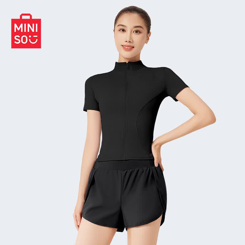 MINISO Women's Yoga & Fitness Short-Sleeve Jacket
