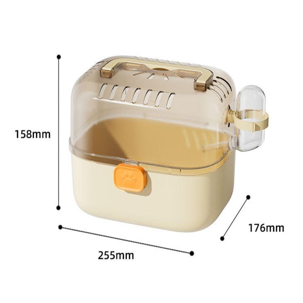 Escape-Proof Hamster Travel Carrier Ventilated Guinea Pig Handheld Case Small Pet Cage  Vet Visits