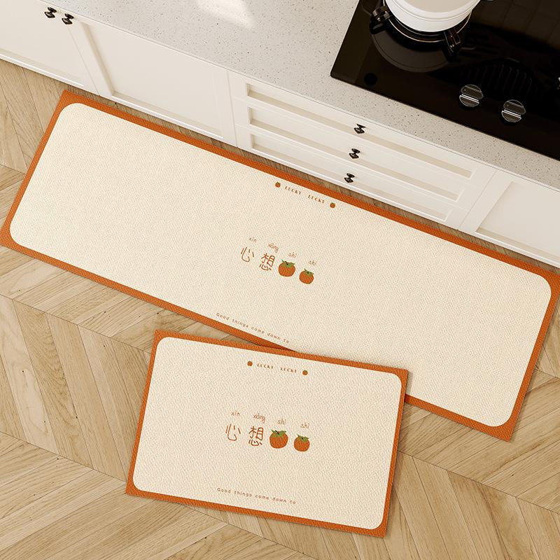 Kitchen Special Floor Mat, Diatom Mud, Water Absorption, Oil Absorption, Non-Slip, Long Strip Foot Pad, Household Entry Door, Dirt-Resistant Door Mat