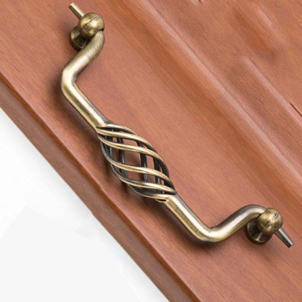 Antique Bronze Birdcage Home Hardware Cupboard Wardrobe Handle Pull Drawer Knobs Door Knob Furniture Handles Cabinet Pullers