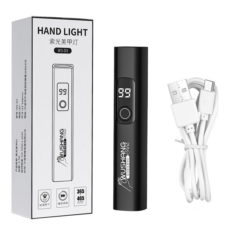 1Pc Rechargeable Digital Display Nail Art Light Screen with Nail Glow and UV Light Therapy