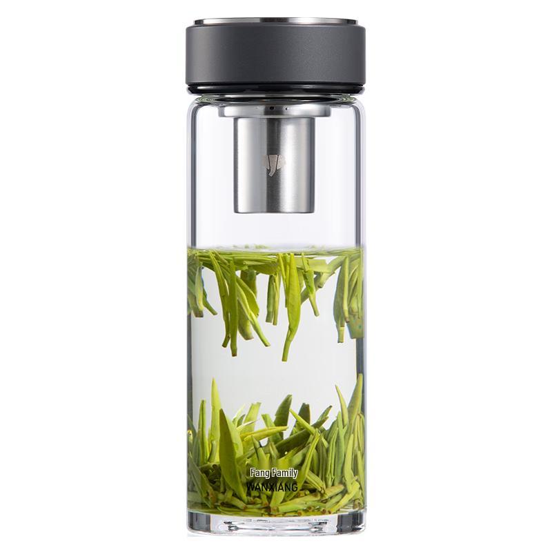 WANXIANG Portable Glass Tea Infuser Bottle