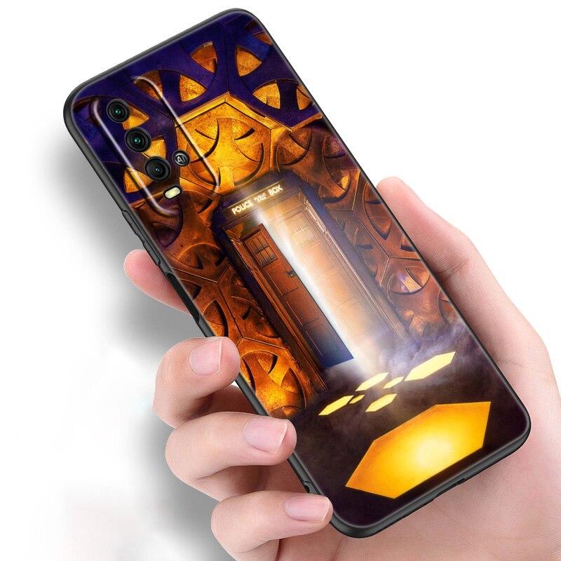 Custodia Tardis Box Doctor Who Van Gogh Per Xiaomi Redmi Note 11 10 9 8 Pro 11T 10T 10S 9S 8T 9 9A 9C 9T Cover Nera Coque Funda