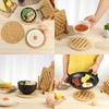 Untersetzer Wärmedämmung Kochgeschirr Pad Hitzeschutz Tischmatte Bambusmatte Tischset Lagerregal