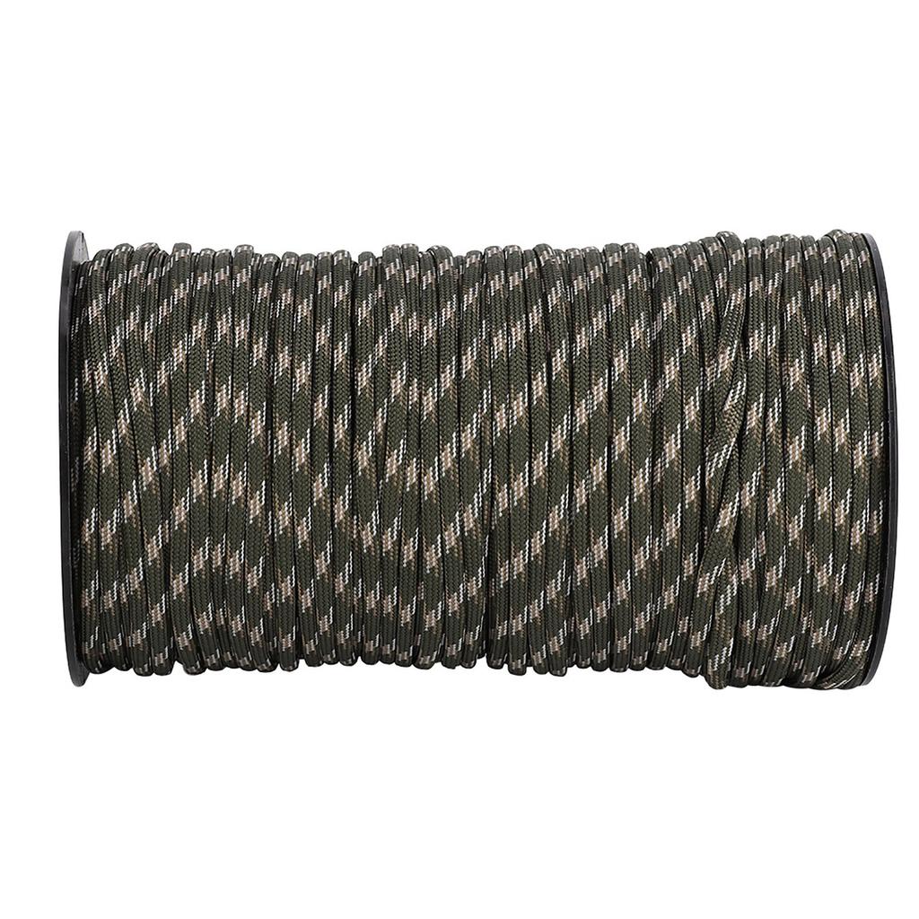 100m Outdoor Rock Parachute   Rope Survival Cord for   Hiking(Black)
