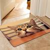 Cute Cartoon Cat Mat, Non-Slip Sponge Floor Rug, Soft Washable Door Mat for Bedroom Kitchen Bathroom